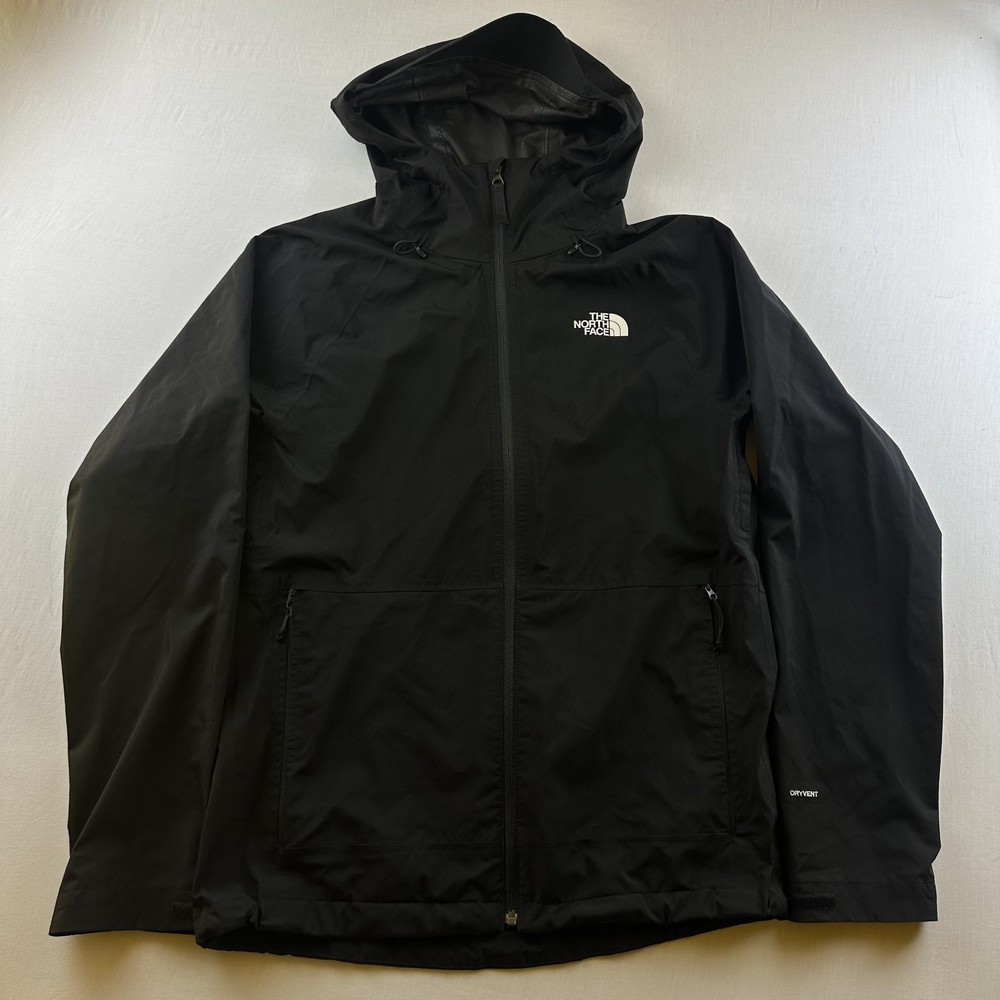 North Face Rain Jacket Men’s S Black DryVent 2 Full Zip Waterproof
