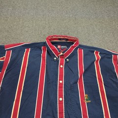 Vintage Chaps Ralph Lauren Shirt Mens XL Striped Colorful 90s Classic Preppy
