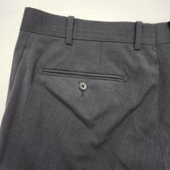 Tallia 42R 35×30 Dark Gray Nailhead 100% Wool Peak 2Btn Mens Jacket Pants Suit