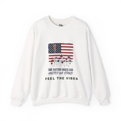 One Nation Under God Sweatshirt | Faith & Freedom 4th of July