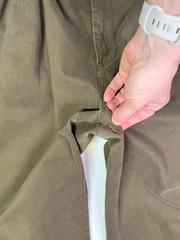 Vintage 90s Chaps Ralph Lauren meas. 35×29.5″ Olive Brown Chino Pants Cuffed