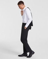 Dkny Mens Modern fit 2 Piece Suit 36 S Pants 29 / 30 Black Solid