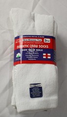 Diamond Star Unisex 3Pk Diabetic Anti Skid Hospital Socks NN7 White 10-13 NWT