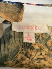 Luxxel Floral Wrap Dress V-Neck Long Sleeve Tie Waist Short Multicolor Size L