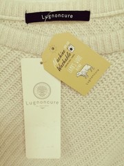 LUGNONCURE Pullover Knit With Tag off-white F Used