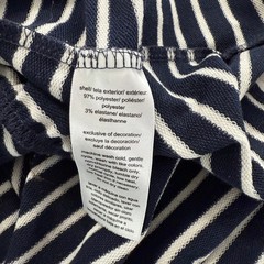 Nautica Jeans Womens Navy Blue White Striped Tiered Sleeveless Polo Dress XL