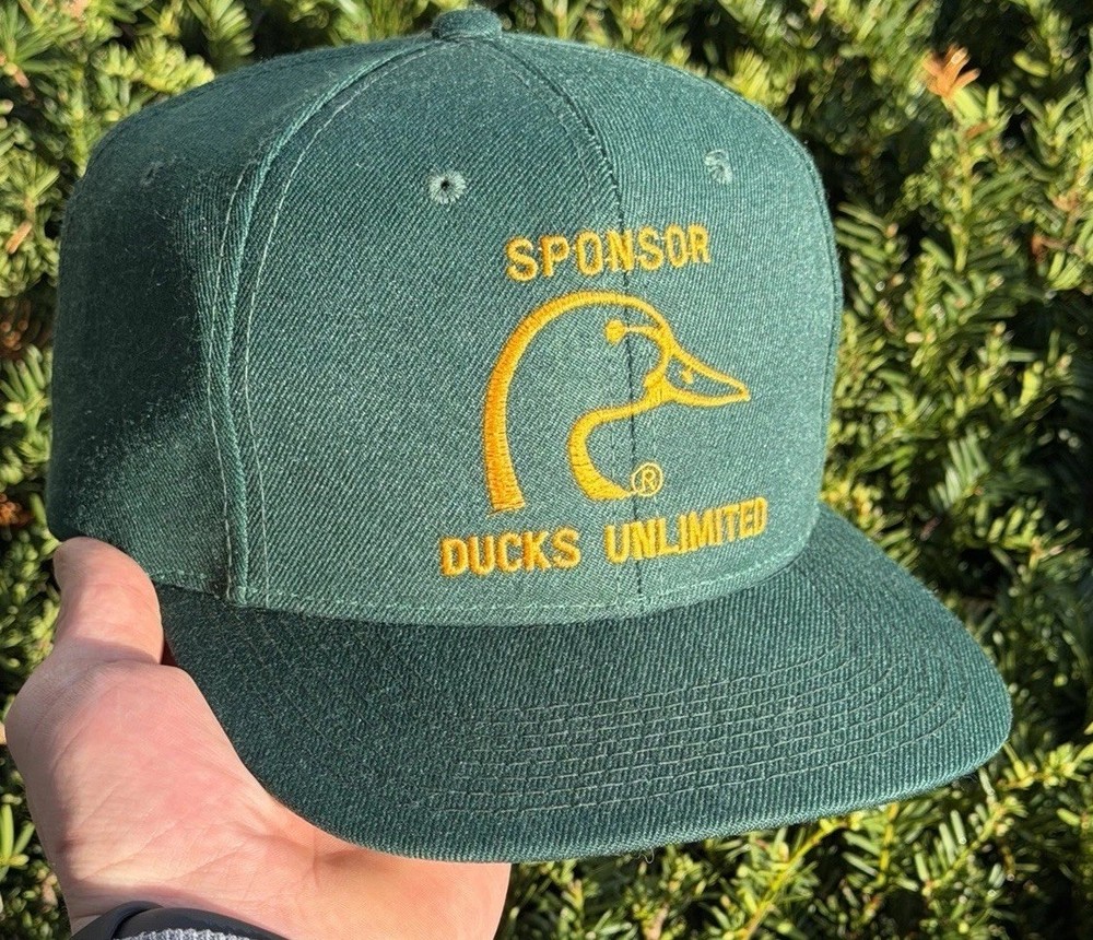 Vintage Ducks Unlimited Youngan Sri Lanka WOOL SnapBack Hat Cap Nature 90s NWOT