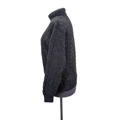 Vintage Adirondack Savile Row Wool Cable Knit Turtleneck Sweater Mens M