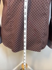 Roper Western Pearl Snap Shirt W/M Geometric Chocolate Brown Rodeo Rockabilly