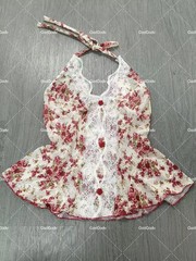 Women Coquette Y2K Aesthetic Cami Top Floral Lace Animal Print Halter Tank XS-XL