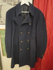 Tombolini 800€ Men’s Peacoat Size EU 52 ( L ) Made in Italy
