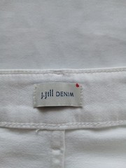 J. Jill Women’s White Denim Wide Leg Crop Pants Pockets Mid Rise Petite 2P