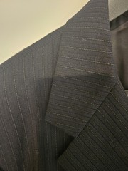 Dolce & Gabbana Men’s 2-Piece Black Pinstripe Suit Size 54 Regular Made Italy