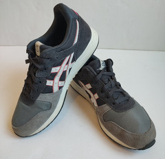 ASICS Men’s Lyte Classic Shoes Grey Cream Sneakers Suede Mesh Lace Up Size