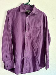 Merona men’s long sleeve shirt purple button-down plan M
