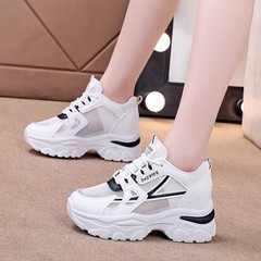 Women Height Increasing Tennis Sneakers Breathable Mesh Summer Casual Platform S
