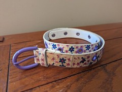 Girls Unbranded Medium Sparkly Floral Multicolor 18-Hole Belt 30.5 Inches