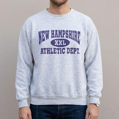 University of New Hampshire Athletic Department Sweatshirt Top Gray Mens Size XL