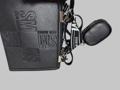 NWT STEVE MADDEN BMATEO CROSSBODY BAG TOP HANDLE SATCHEL W AIRPOD CASE BLACK
