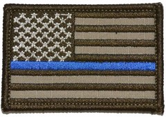 Thin Blue Line US Flag – 2×3 Hat Patch
