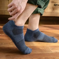 Men’s Boat Socks 100% Cotton Deodorizing Sweat-absorbing Mesh Socks Summer