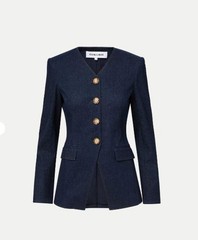 2025 NEW AUTHENTIC VERONICA BEARD Cynthia Tailored Denim Jacket $678