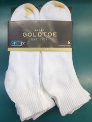 Gold Toe Mens Quarter Anklet Sock, Extended Size 12-16 (6-Pack)