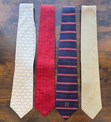 Lot Of 4 Men’s Ties- 3 TOMMY HILFIGER Neck Ties & 1 MICHAEL KORS Tie 4 TOTAL!