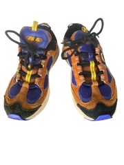 Fila Cognac Tan Suede & Royal Blue Sneakers / Wms 11