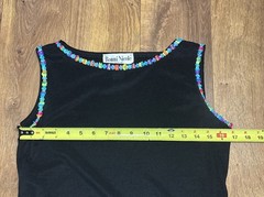 Ronni Nicole Vintage 90s Beaded Two Piece Capri Pantsuit Size S