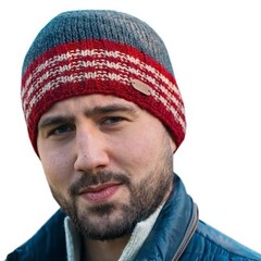 Irish Wool Fisherman’s Knit Beanie Hat with Trim, 100% Wool, Hand Wash Only (…