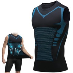 Mens Slimming Compression Shirt Undershirt Body Shaper Vest Tummy Control
