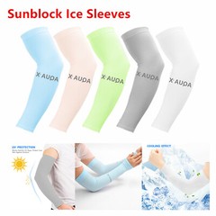 Aqua X Sunblock UV Cut Ice Skin Cool Wristlet Quick Dry Arm Sleeves Unisex lot