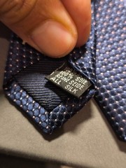 Coveri Collection – Navy Blue Solid Silk Jacquard Tie
