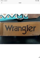 Wrangler Adjustable Handbag Strap Aztec Geometric Turquoise Brown
