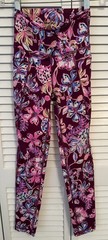 Lilly Pulitzer Women’s Luxletic XXS Side Pocket Leggings NWOT Maroon/Pink Floral