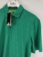 Adidas Men’s Ultimate365 Mini Bunker Golf Polo Size Large Green/32786