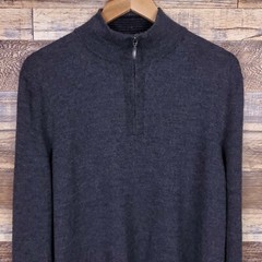 Club Room Men’s 1/4 Zipper Pull Up Sweater Size XXL Dark Gray