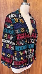 Vintage 70s Guatemalan Handwoven Jacket Men’s M Folk Art Chore Coat Maya Textile
