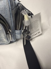 Coach Fletcher Crossbody In Faded Denim New with Tags
