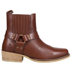 Dingo Black Bart Pull On Square Toe Mens Brown Casual Boots DI282-BRN