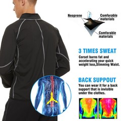 Heavy Sauna Suit Sweat Exercise Gym Men Shaper Suit Fitness Weight Loss Anti-Rip
