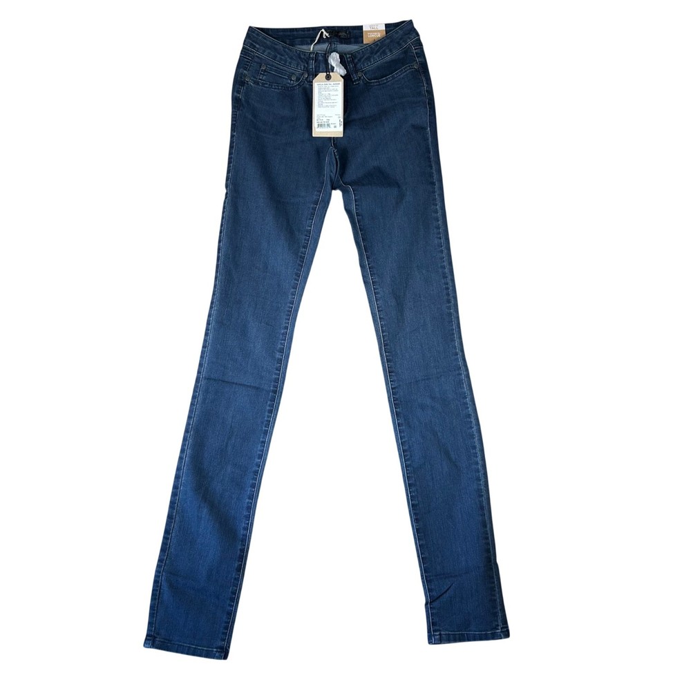 prAna Kayla Jean Tall Inseam Indigo Dark Wash Skinny Jeans Womens 00/24 NWT 36″