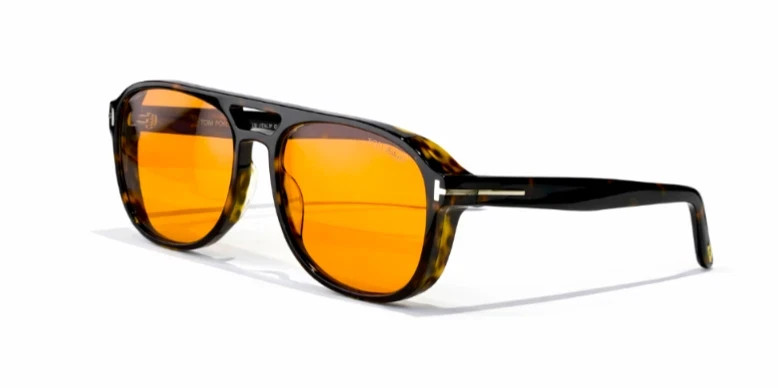 Tom Ford Rosco Sunglasses TF1022 Havana/Orange 58-16-140mm With Case New
