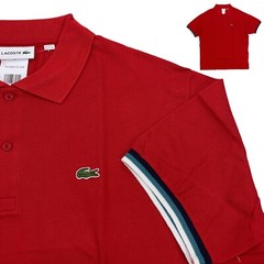 Lacoste Men’s Big & Tall Pique Knit Short Sleeve Polo Shirt Red PH7826-240