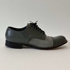 Stacy Adams Madison Gray Cap Toe Oxford Dress Shoes Lizard Print Mens 9.5 D