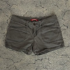 UNIONBAY Women’s Gray Chino Shorts Cotton Twill Pockets Size M