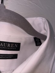 Polo Ralph Lauren Men’s White Button Down Shirt Medium Size 15 1/2 Custom Fit