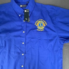 NWT Blue Generation Lions International Club Short Sleeve Shirt Mens XL
