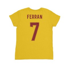 Spain Soccer Pride Ferran 7 Two-Sided Tribute Ladies’ Crewneck T-Shirt